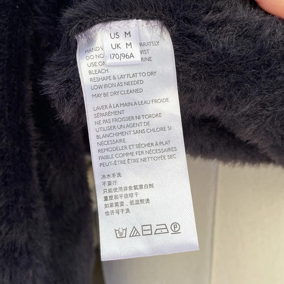 Free people Moonbeam black fuzzy pullover sweater size medium - Picture 14 of 16